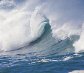 waves breaking